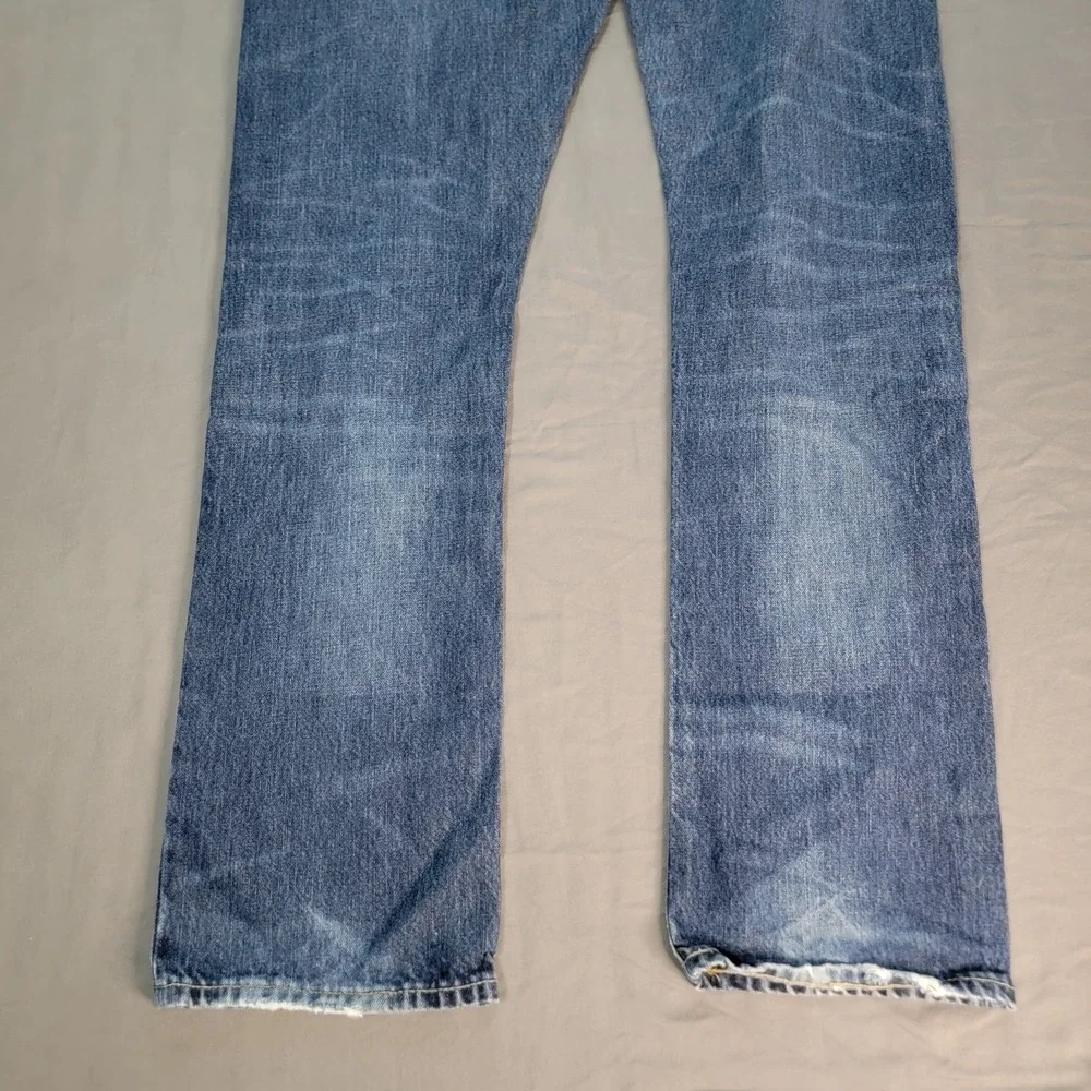 Polo Ralph Lauren The Varick Slim Straight Jeans Men's 34x34 Blue Distressed